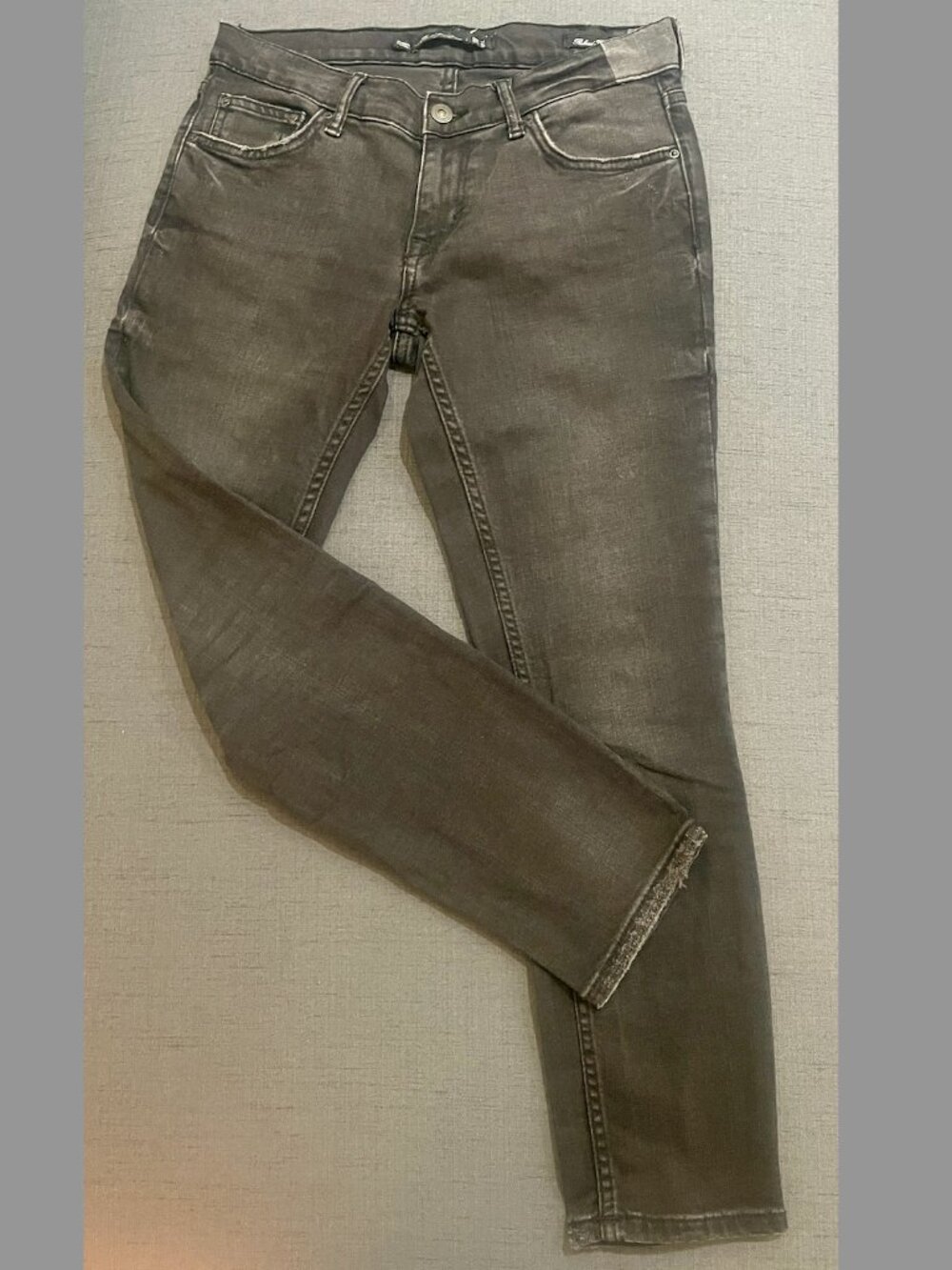 Zara Leara Woman Premium Denim Black Skinny Relaxed Fit Jeans Size 2 / 24